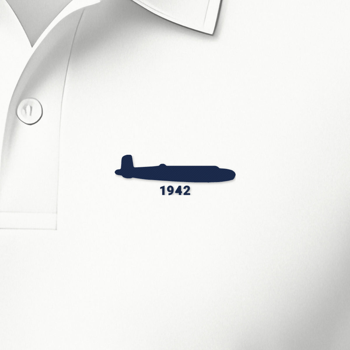 Carrier-Launched Bomber 1942 Polo, left-chest detail