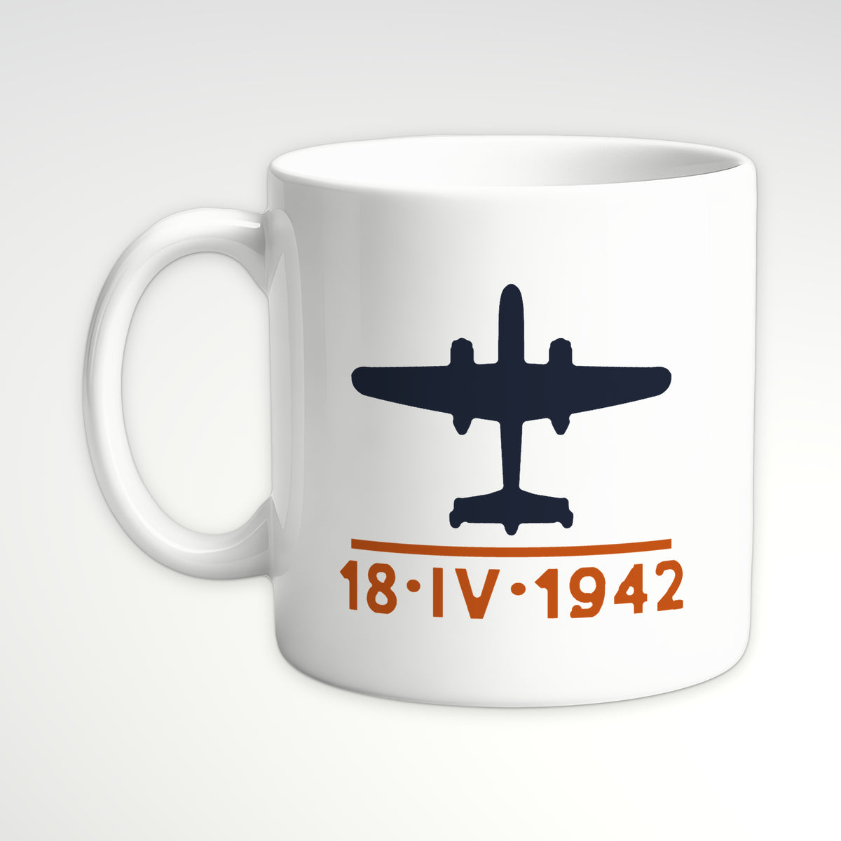 Carrier-Launched Bomber 1942 Mug, white mug, handle left