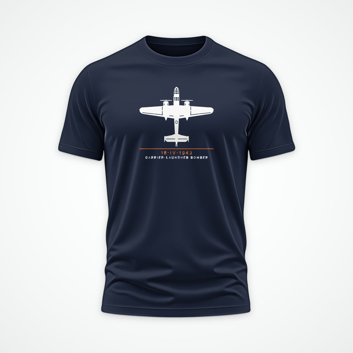 Carrier-Launched Bomber 1942 Tee in Navy