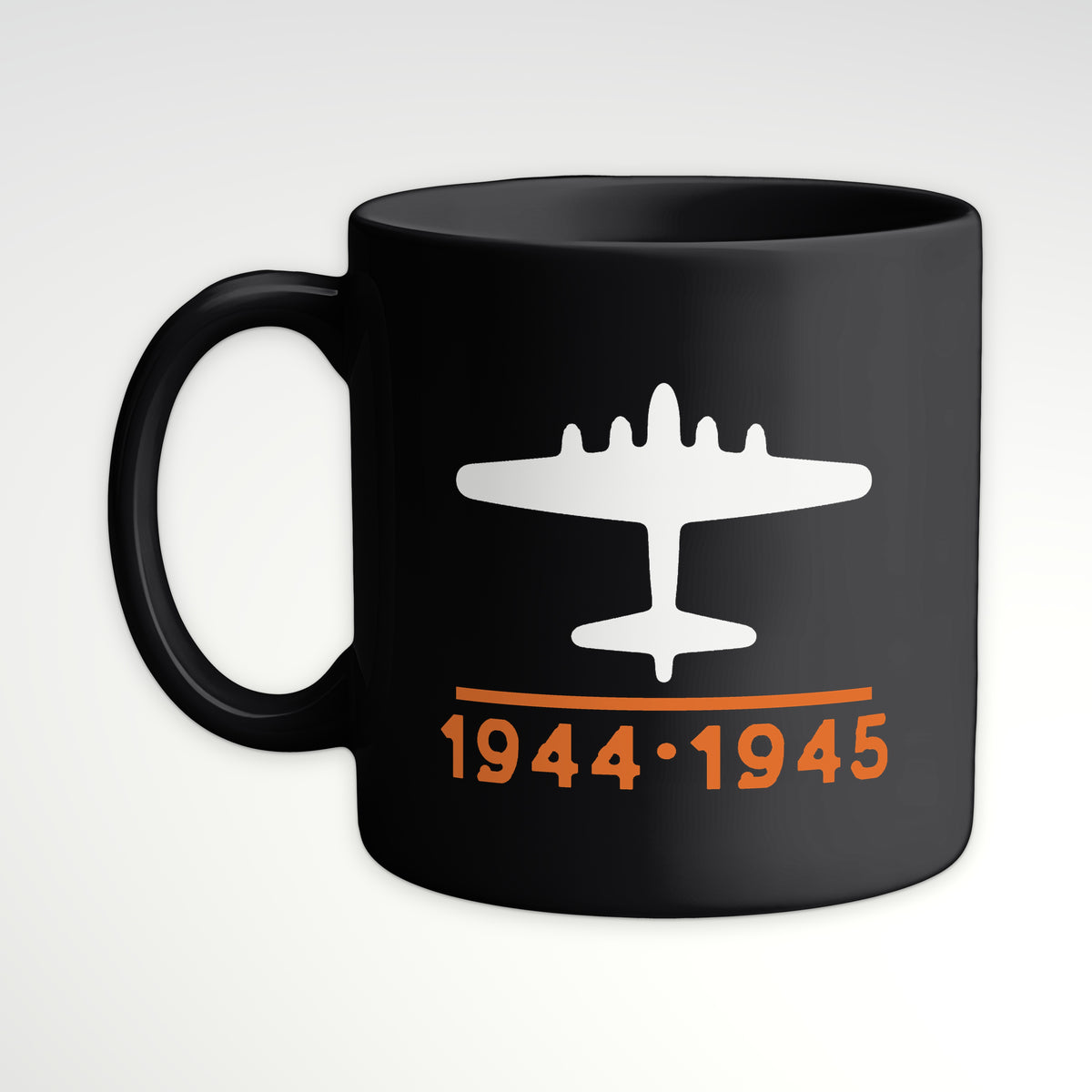 Chin-Turret Heavy Bomber 1944–45 Mug, black mug, handle left