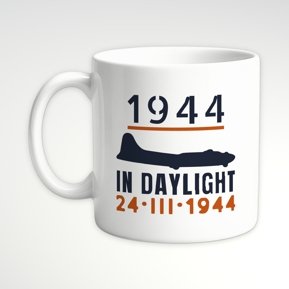 Chin-Turret Bomber in Daylight 1944 Mug, white mug, handle left