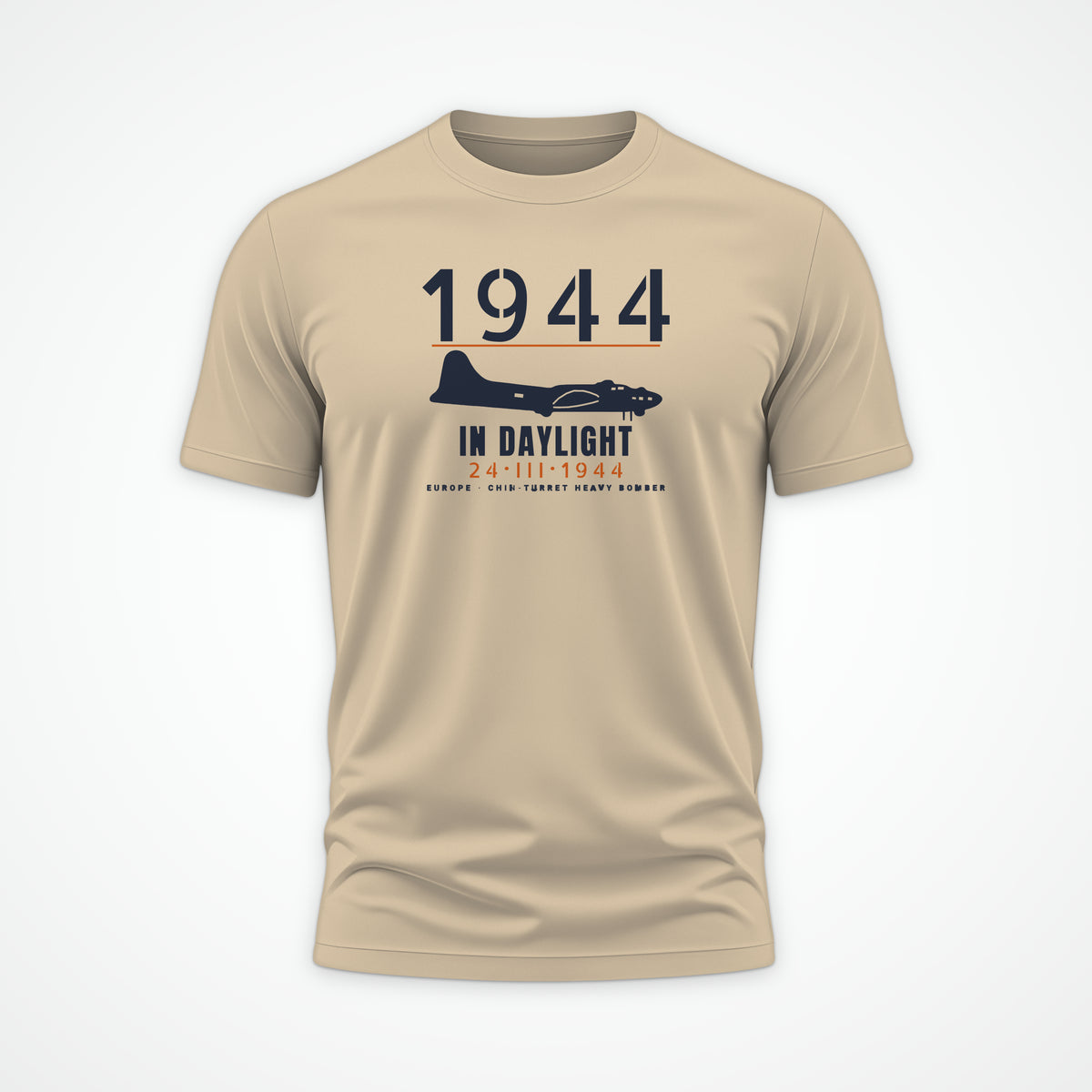 Chin-Turret Bomber in Daylight 1944 Tee in Sand