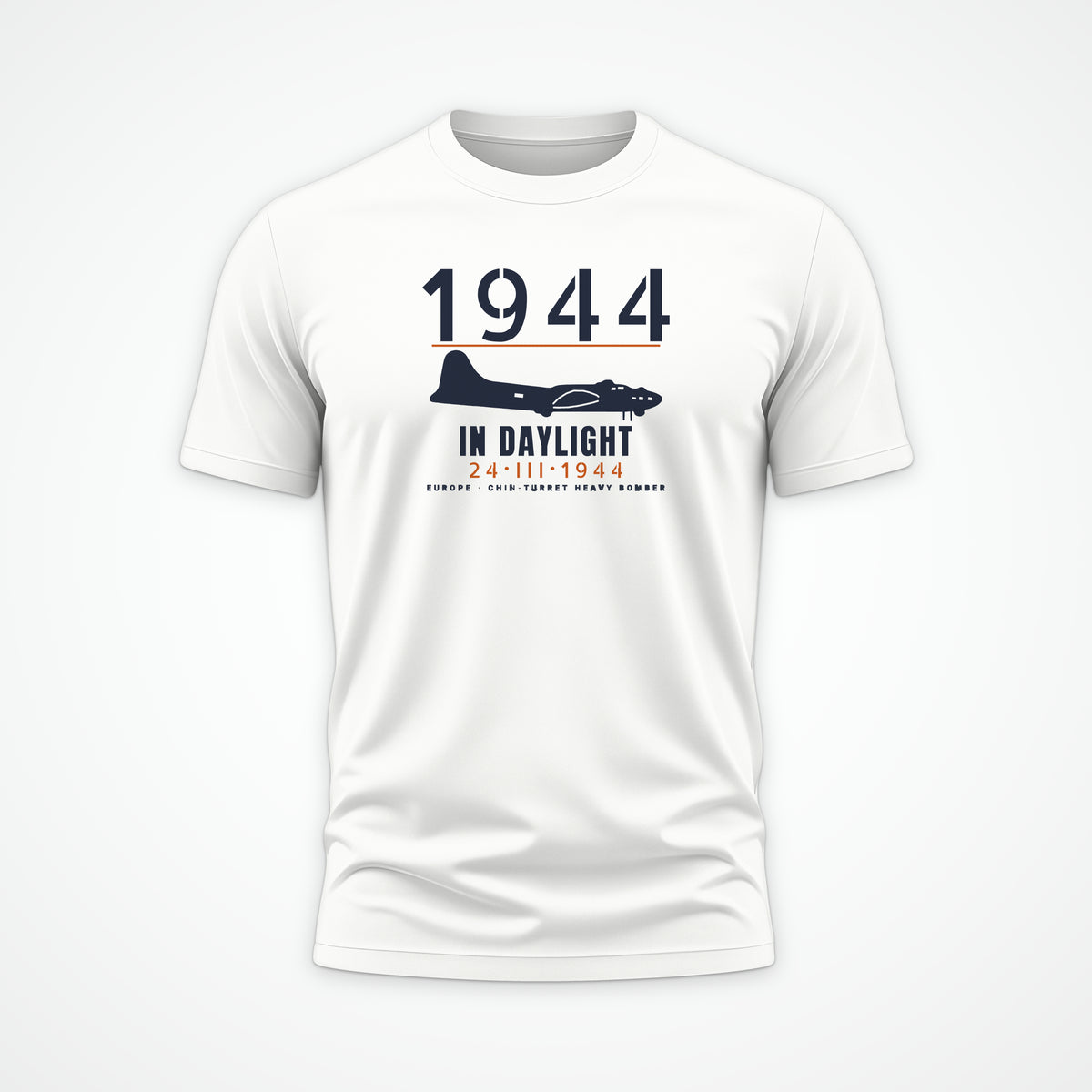Chin-Turret Bomber in Daylight 1944 Tee in White