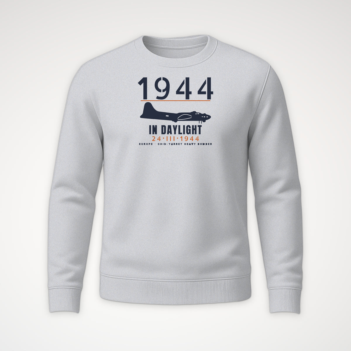 Chin-Turret Bomber in Daylight 1944 Crewneck Sweatshirt in Sport Grey