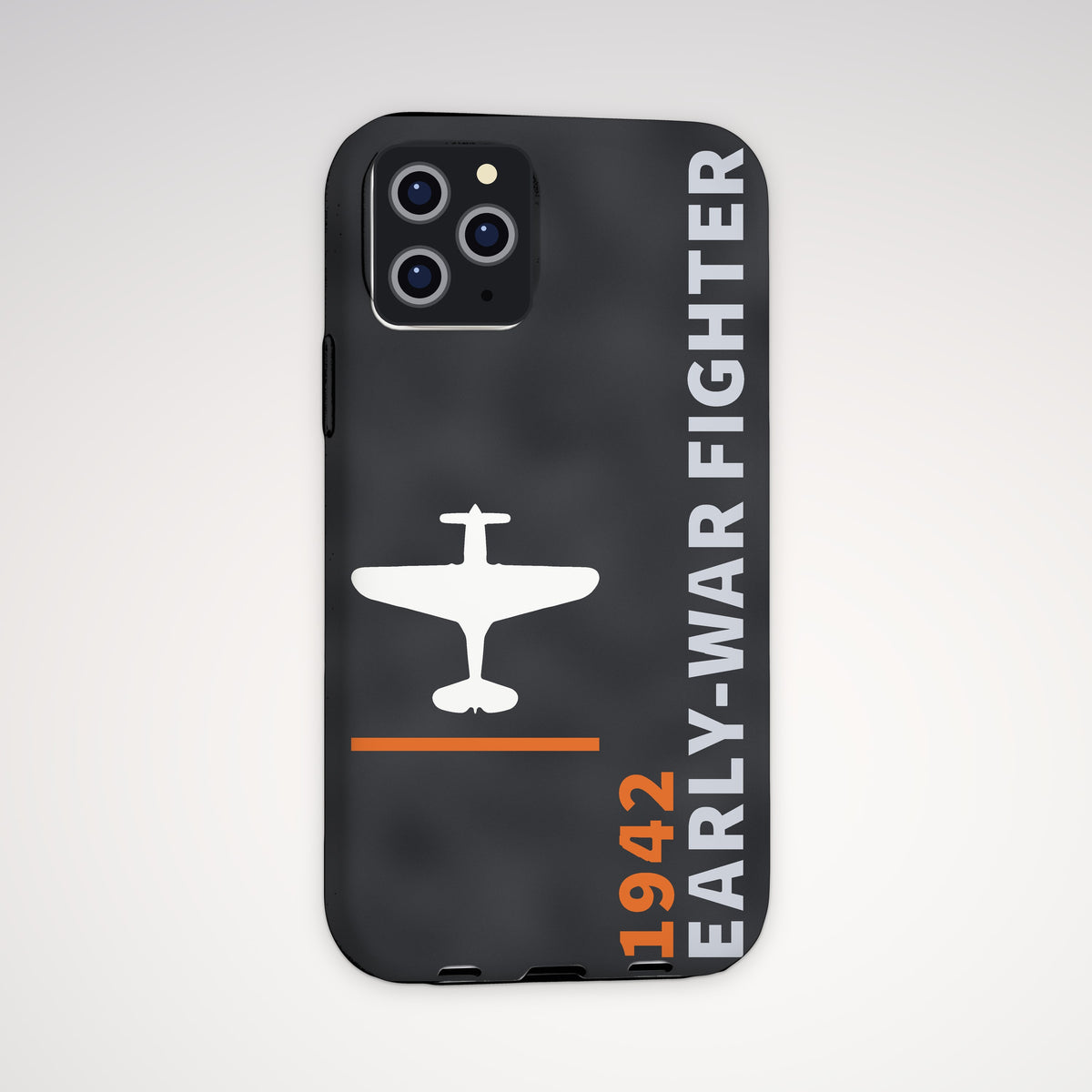 Early-War Fighter 1942 Tough Phone Case – iPhone, shown on a Pro model
