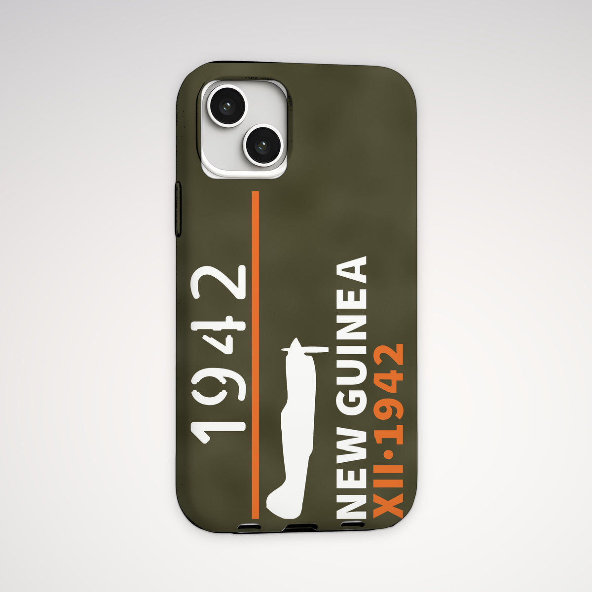 New Guinea 1942 Chin-Scoop Fighter Tough Phone Case – iPhone, back view