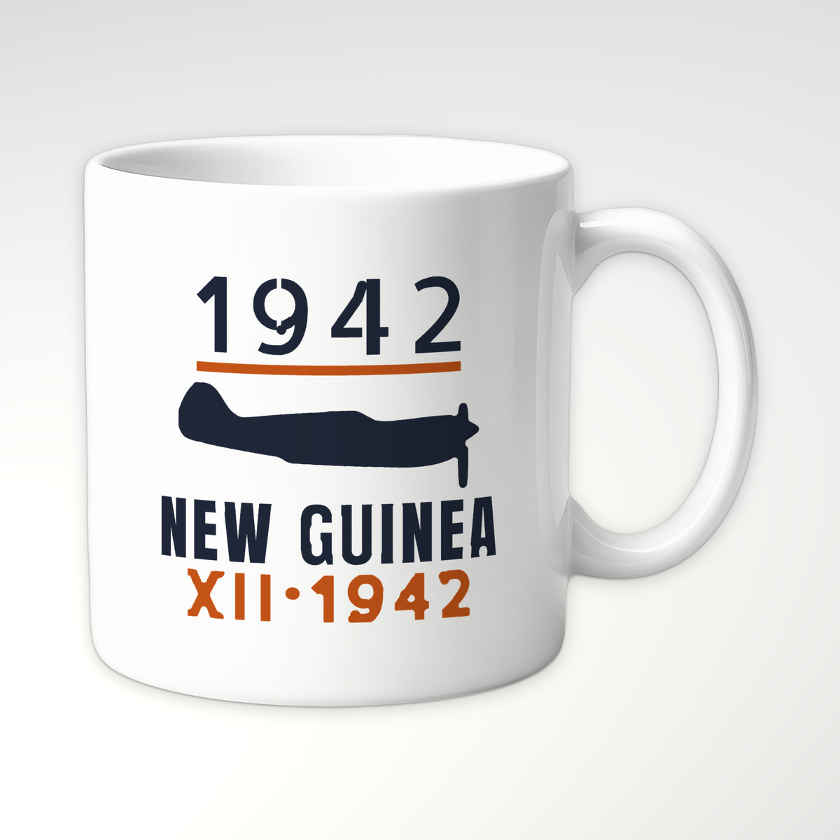 New Guinea 1942 Chin-Scoop Fighter Mug in White