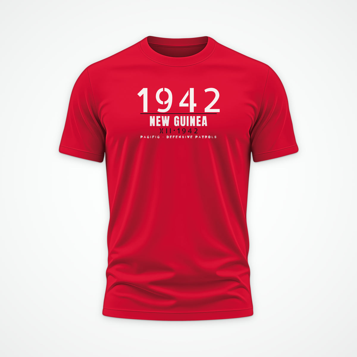 New Guinea 1942 Defensive Patrols Tee in Red