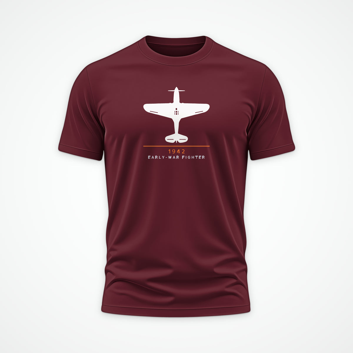 Early-War Fighter 1942 Tee in Maroon