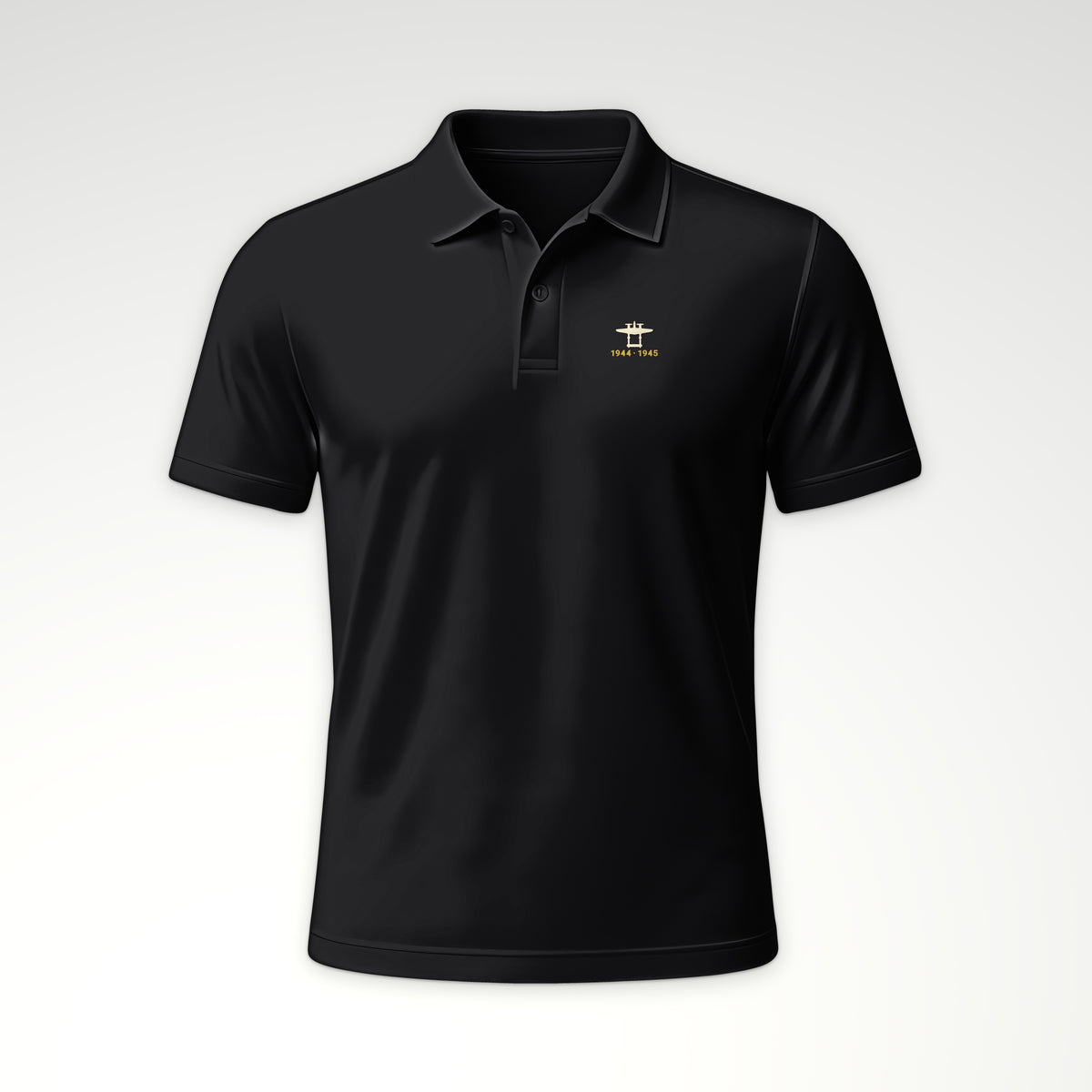 Twin-Boom Fighter 1944–45 Polo in Black