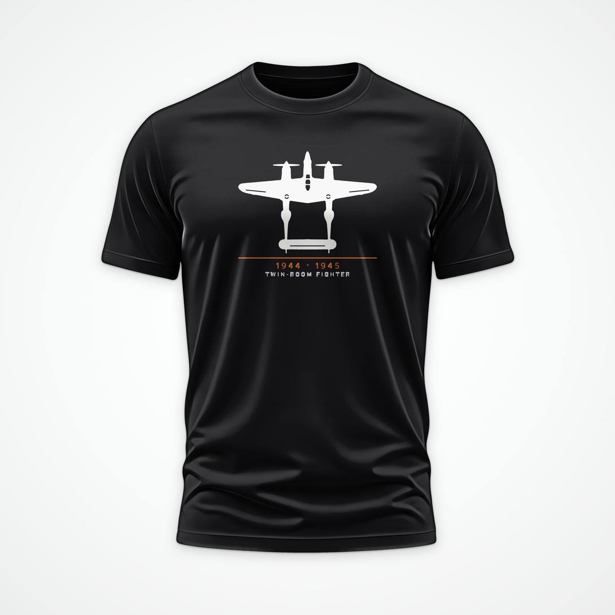 Twin-Boom Fighter 1944–45 Tee in Black