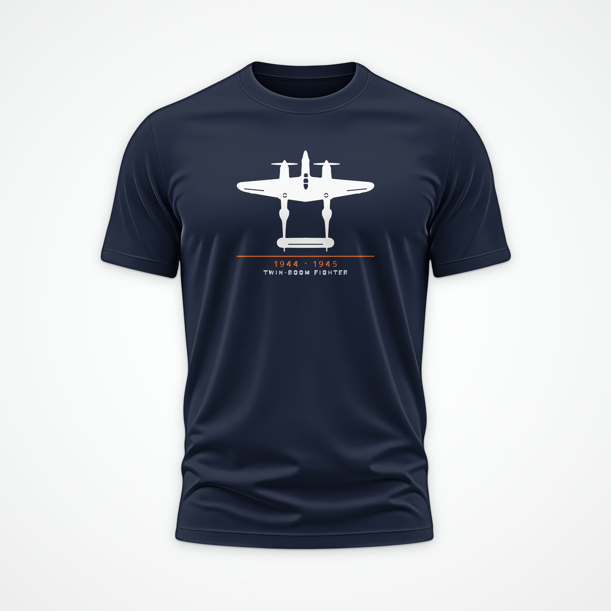 Twin-Boom Fighter 1944–45 Tee in Navy