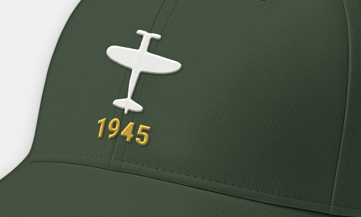 Eight-Gun Fighter 1945 Embroidered Cap, front detail