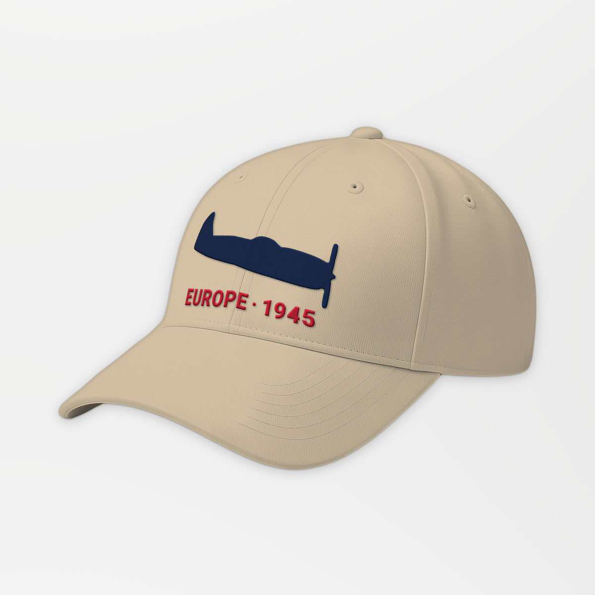 Europe 1945 Eight-Gun Fighter Embroidered Cap in Khaki