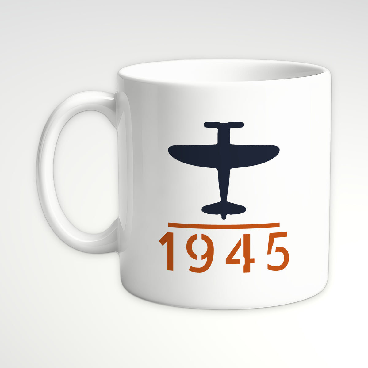 Eight-Gun Fighter 1945 Mug, white mug, handle left