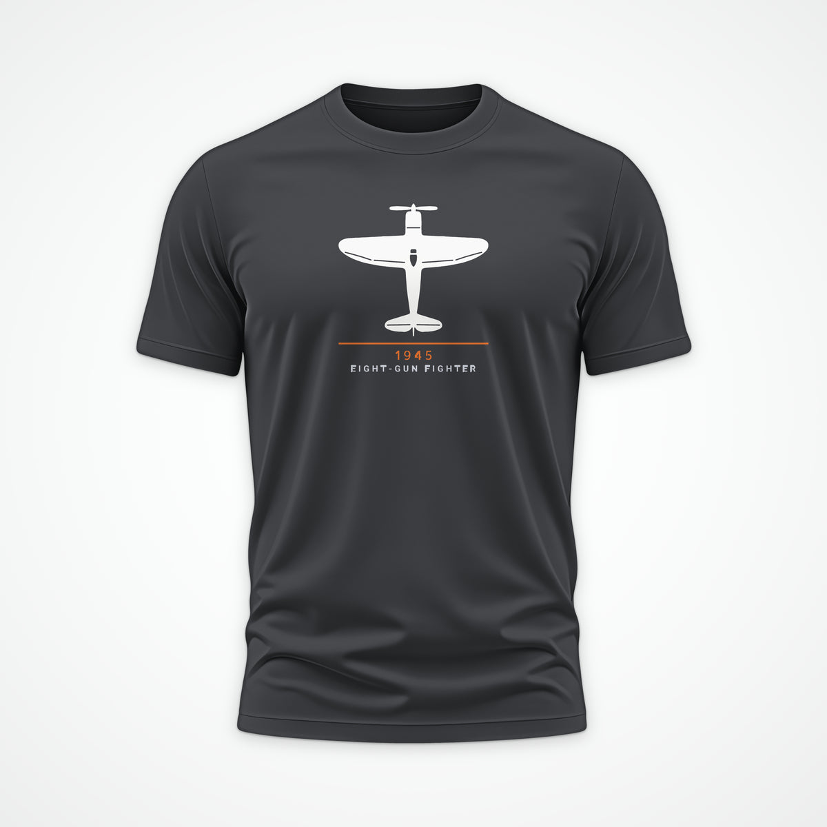Eight-Gun Fighter 1945 Tee in Charcoal