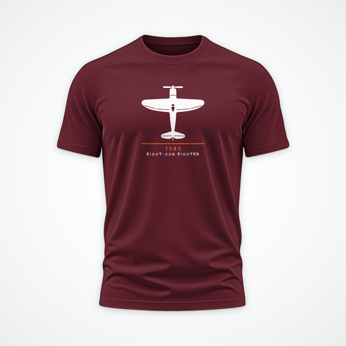 Eight-Gun Fighter 1945 Tee in Maroon