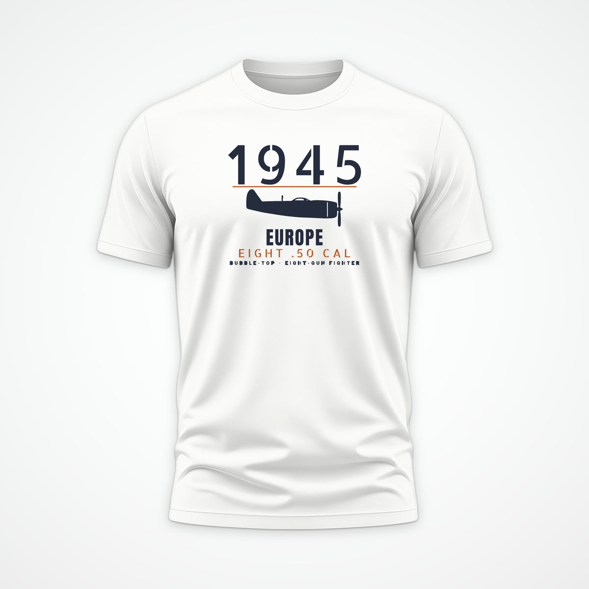 Europe 1945 Eight-Gun Fighter Tee in White