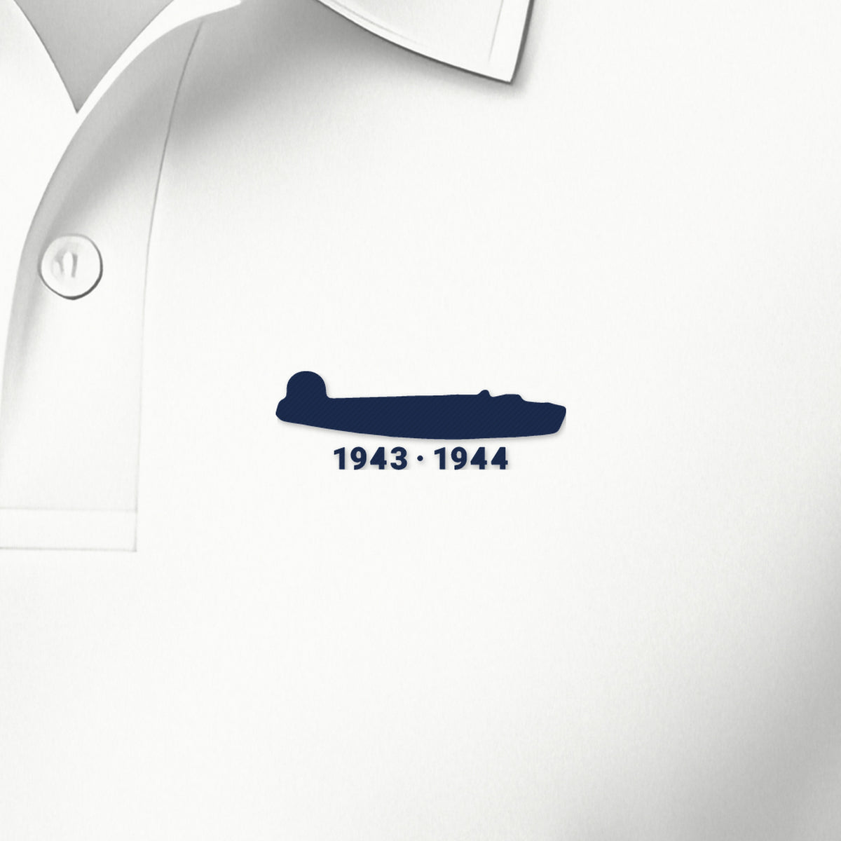 Twin-Tail Heavy Bomber 1943–44 Polo, left-chest detail