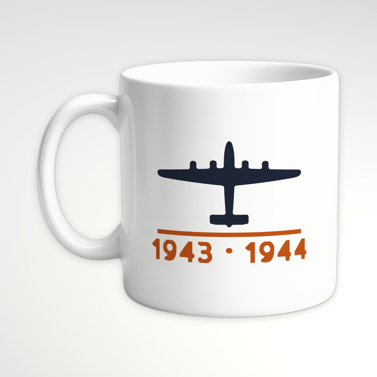Twin-Tail Heavy Bomber 1943–44 Mug, white mug, handle left
