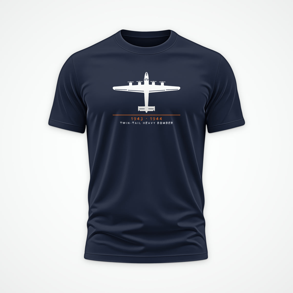 Twin-Tail Heavy Bomber 1943–44 Tee in Navy