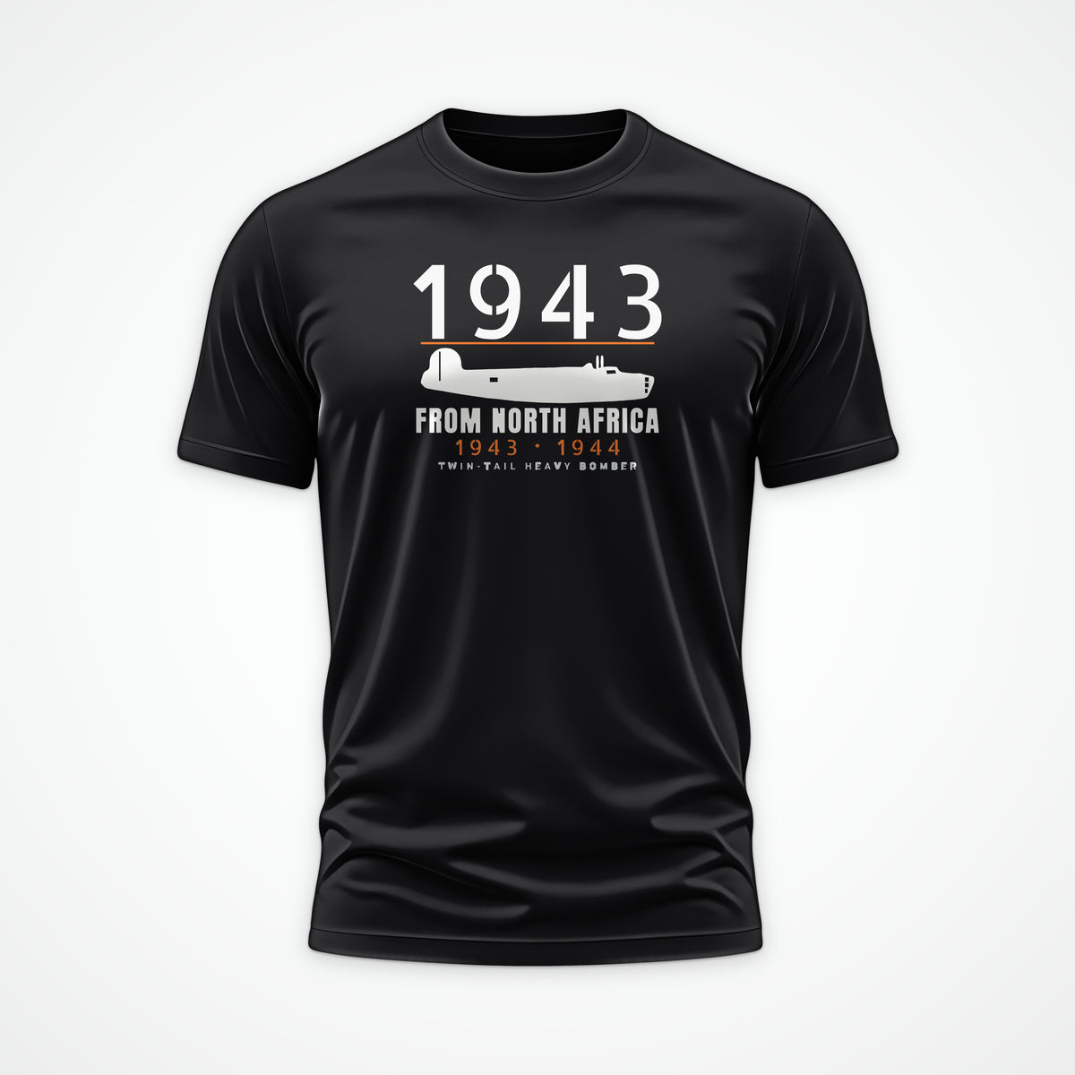 North Africa Twin-Tail Bomber 1943–44 Tee in Black