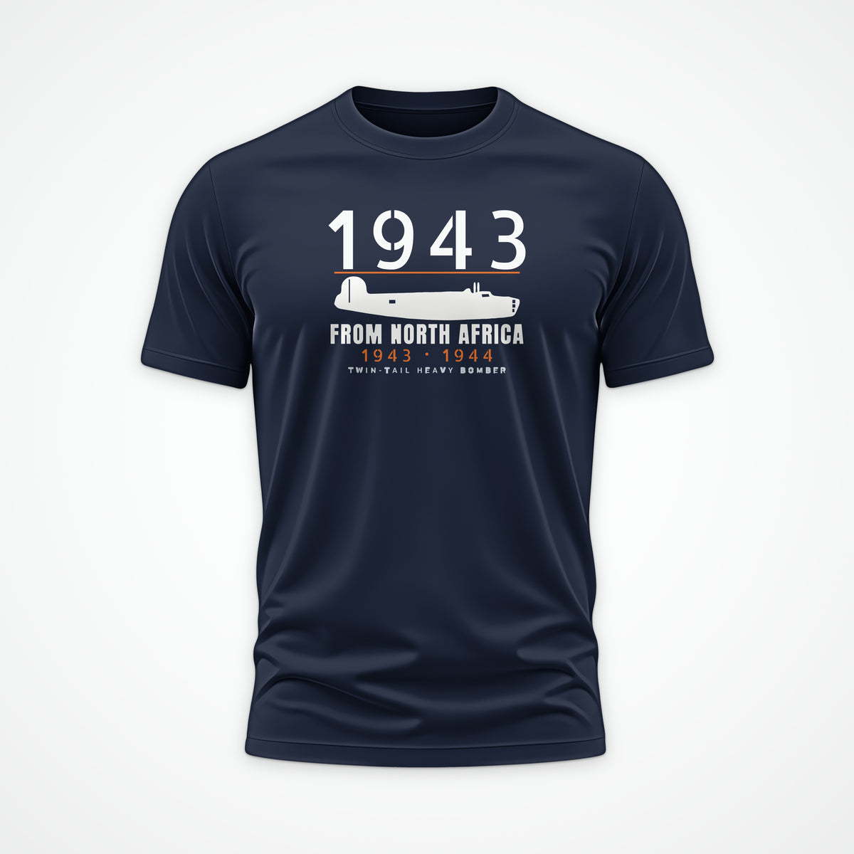 North Africa Twin-Tail Bomber 1943–44 Tee in Navy