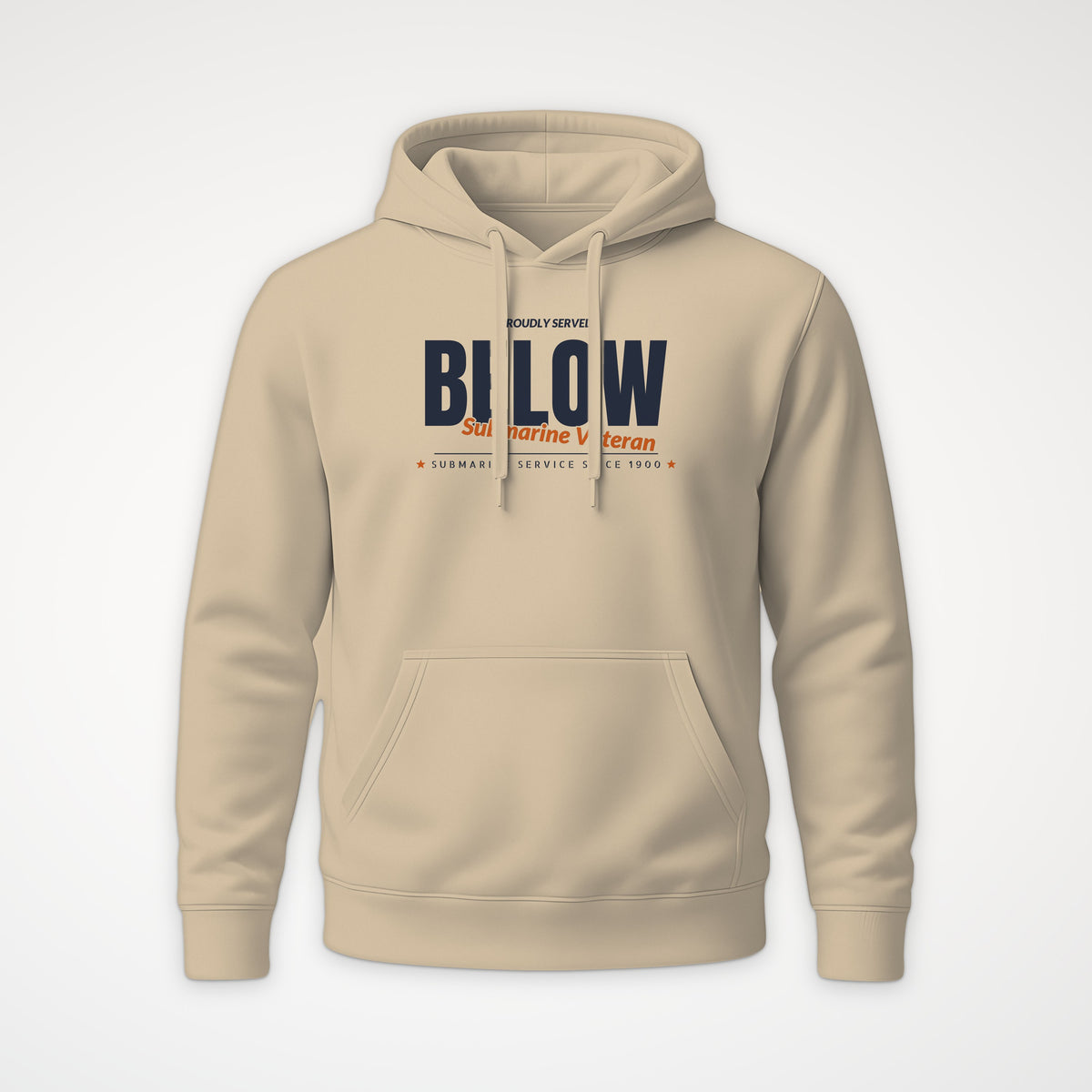 Proudly Served Below Club Hoodie in Desert Dust