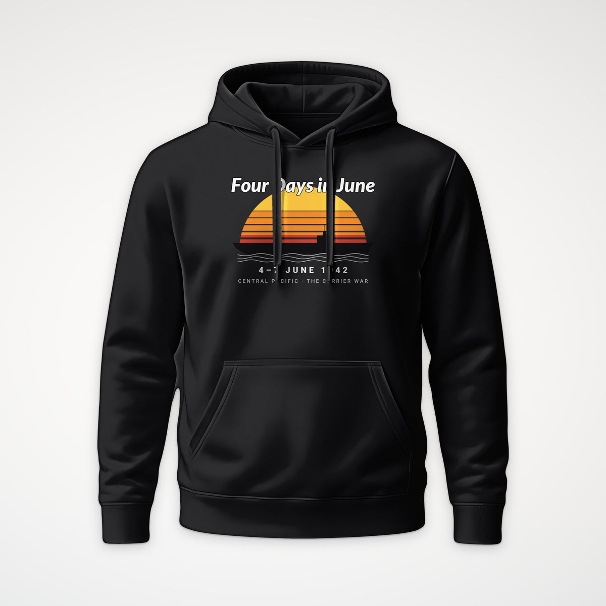 Four Days in June Sunset Hoodie in Black