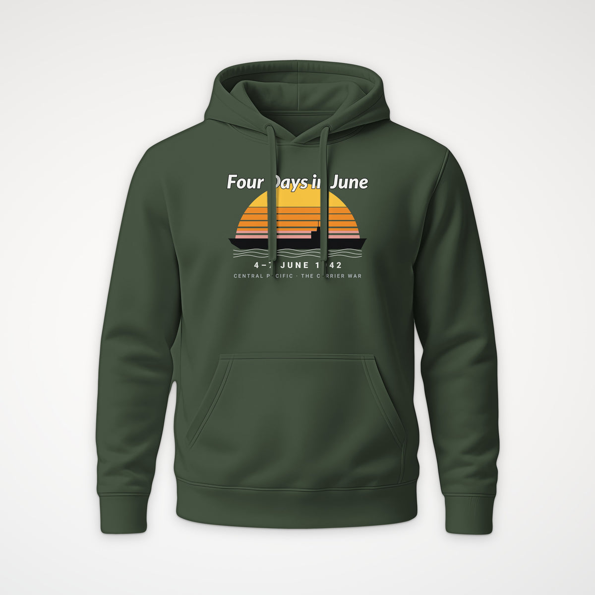 Four Days in June Sunset Hoodie in Olive