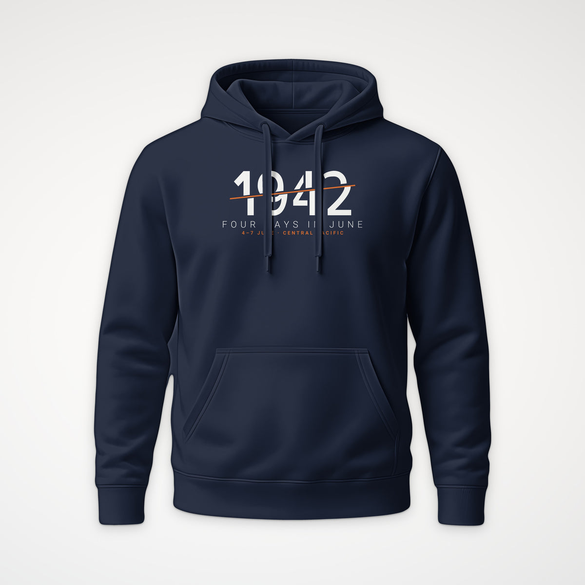 Four Days in June 1942 Sliced Hoodie in French Navy