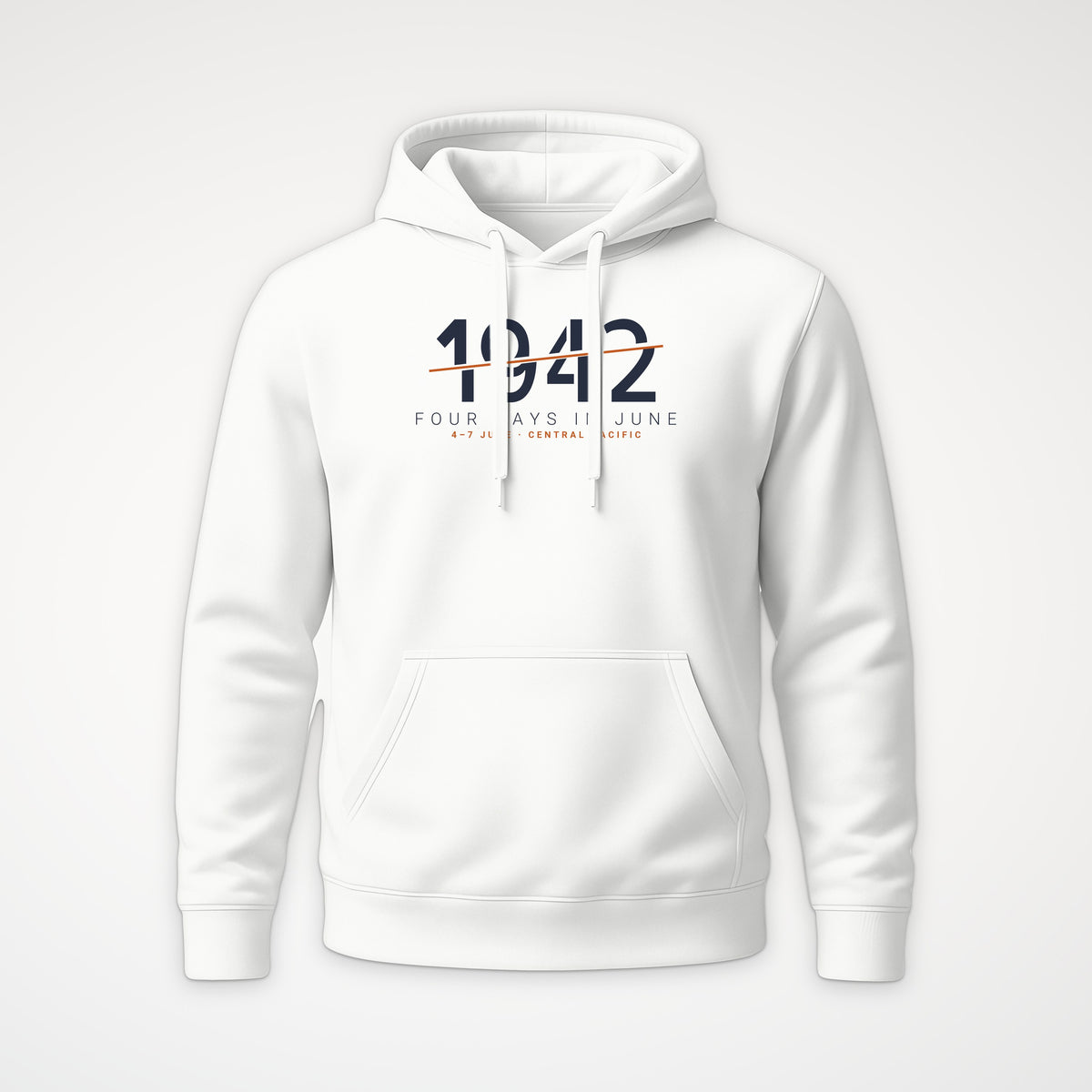 Four Days in June 1942 Sliced Hoodie in White