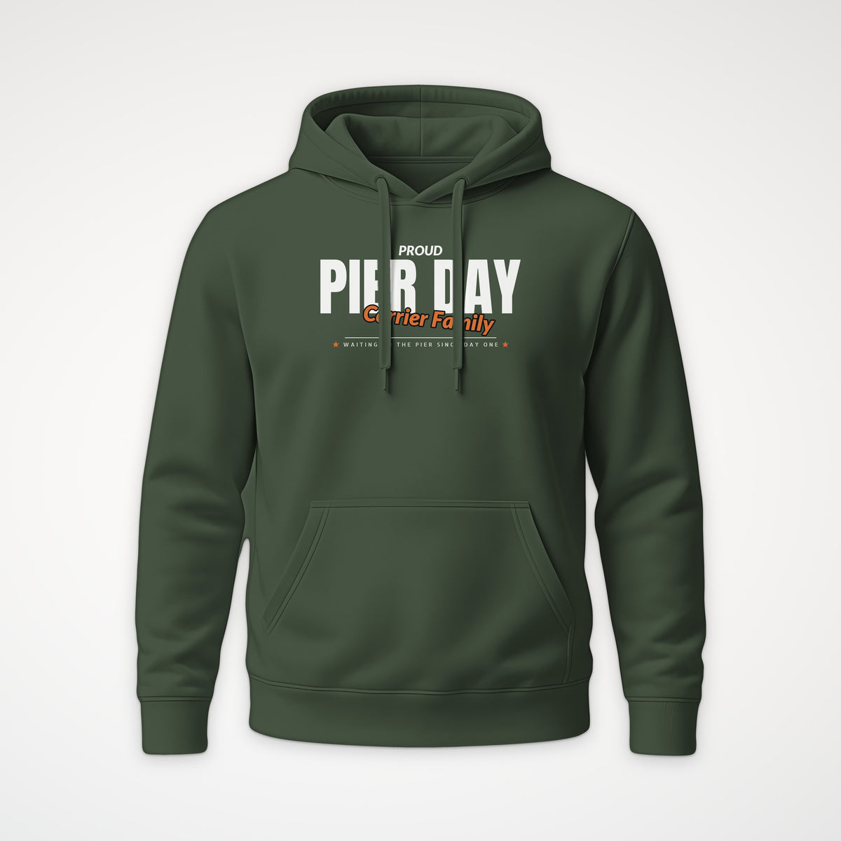 Pier Day Proud Carrier Family Hoodie in Olive