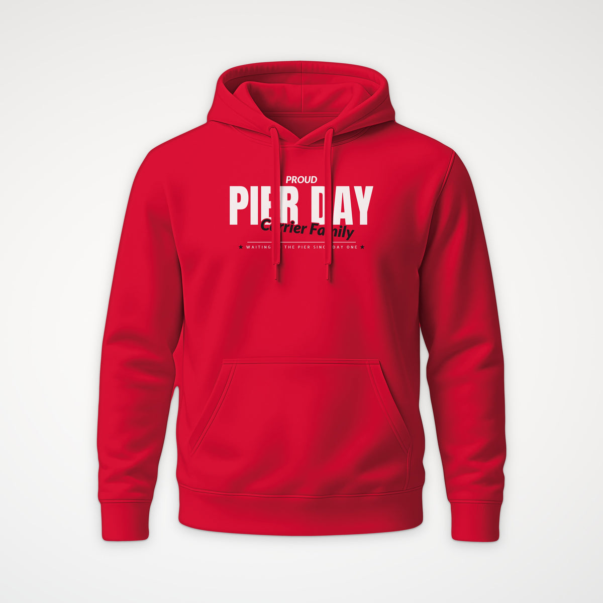 Pier Day Proud Carrier Family Hoodie in Red