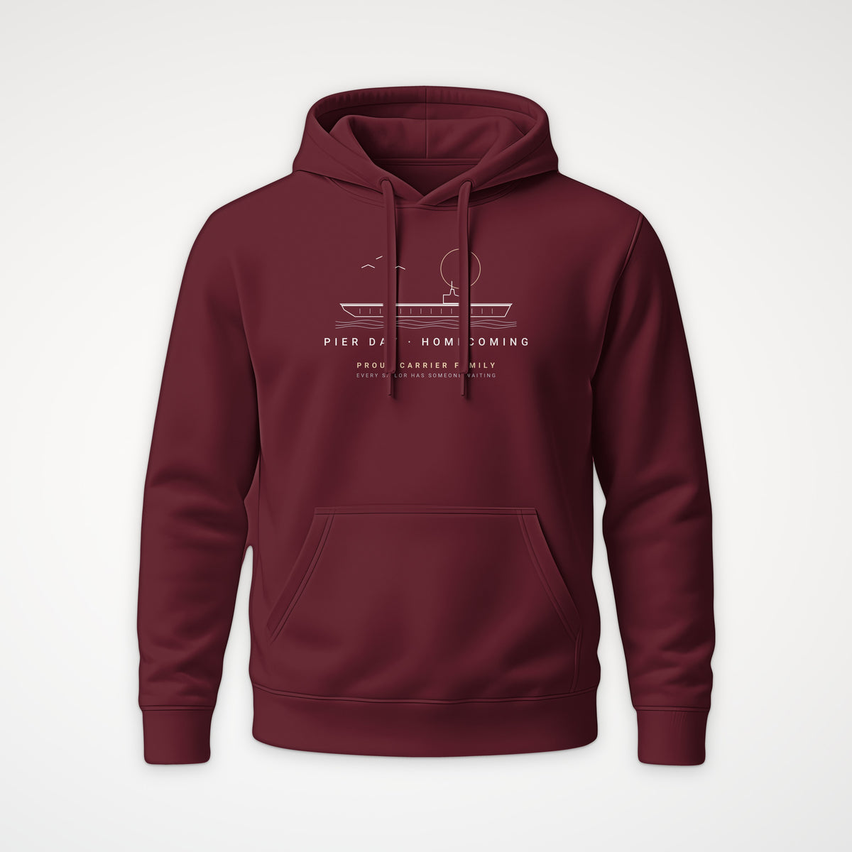 Pier Day Homecoming Hoodie in Burgundy