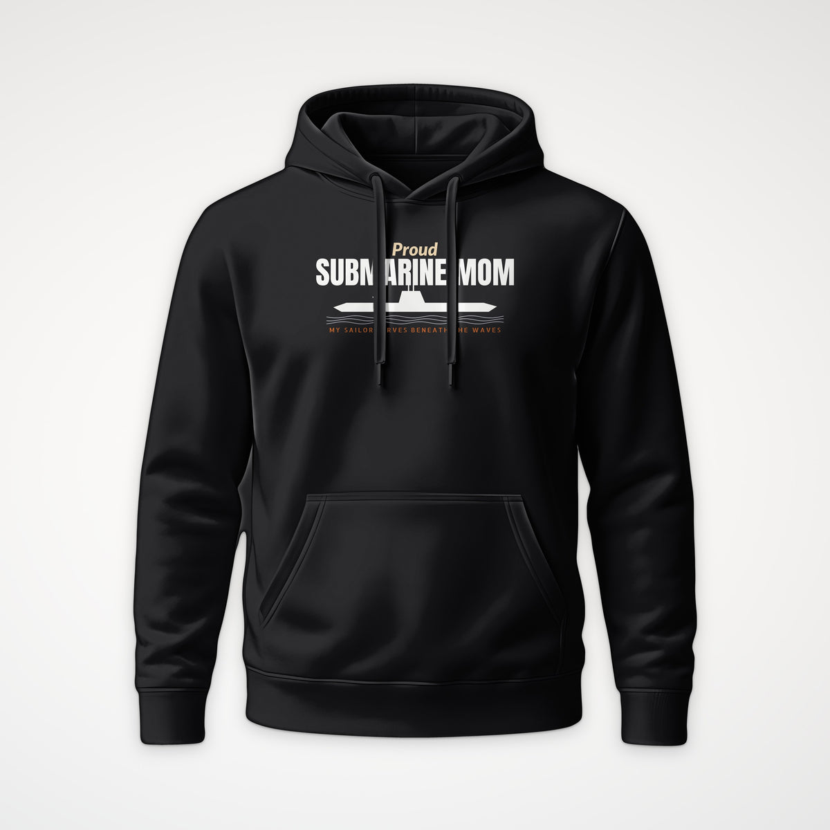 Proud Submarine Mom Hoodie in Black