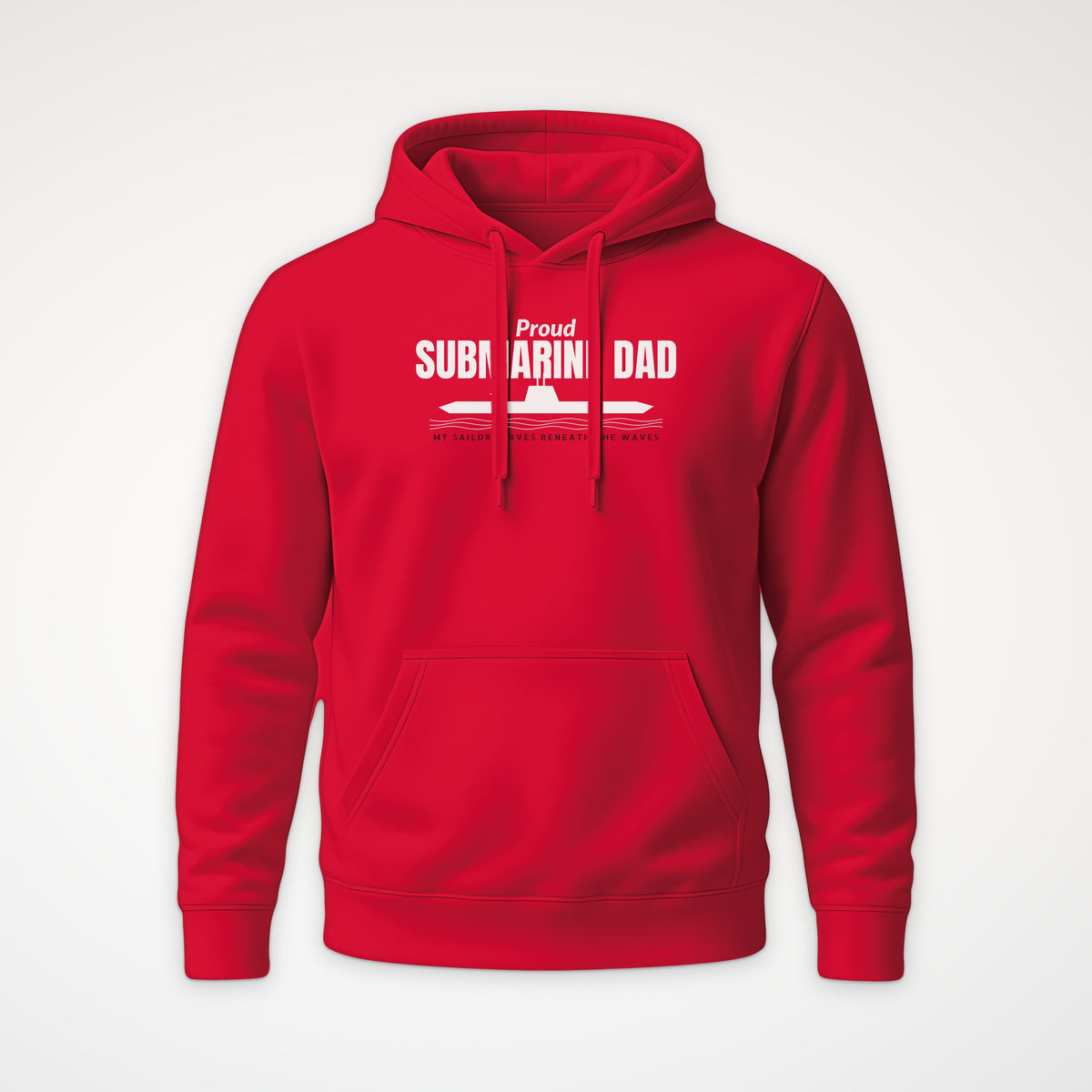 Proud Submarine Dad Hoodie in Red