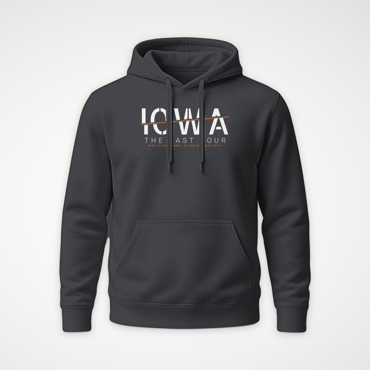 The Last Four Iowa Sliced Hoodie in Anthracite