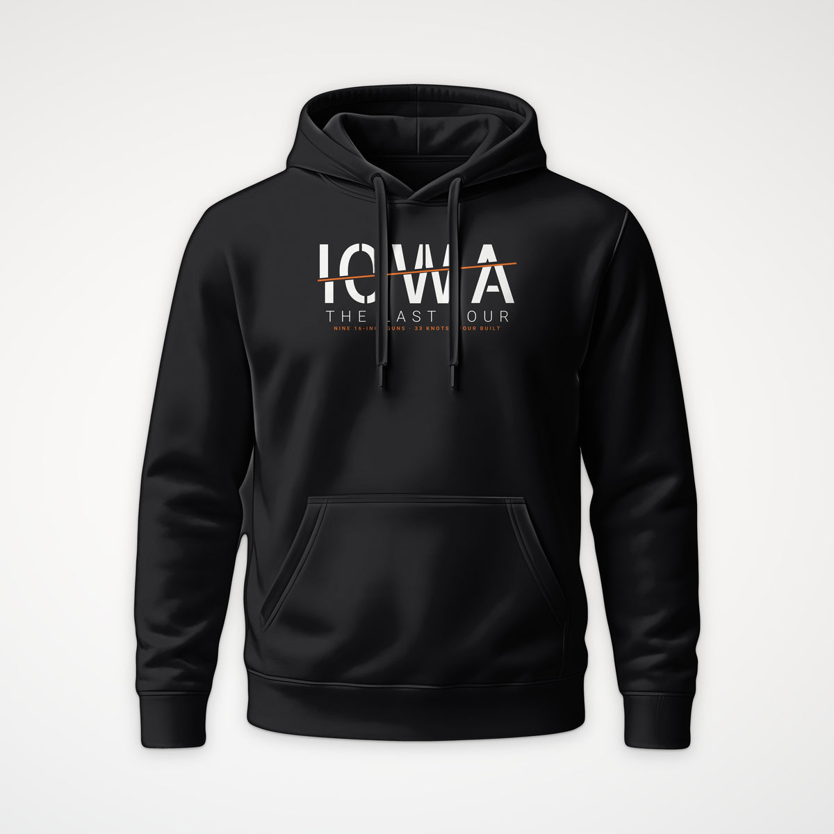The Last Four Iowa Sliced Hoodie in Black
