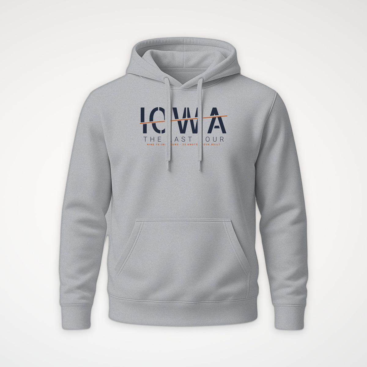 The Last Four Iowa Sliced Hoodie in Heather Grey