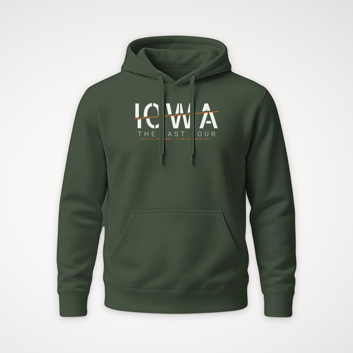 The Last Four Iowa Sliced Hoodie in Olive