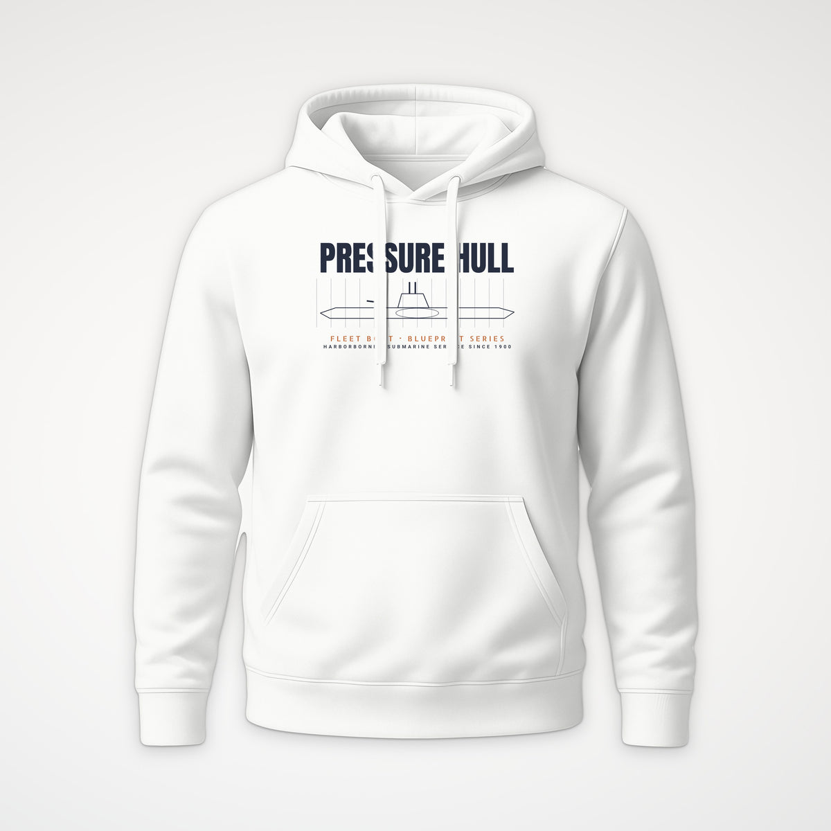 Pressure Hull Blueprint Hoodie in White