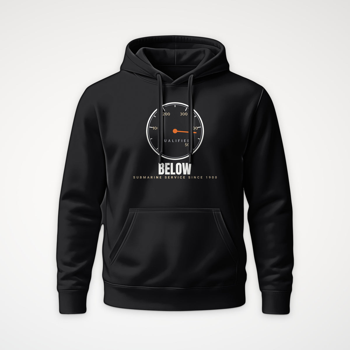 Qualified Below Depth Dial Hoodie in Black