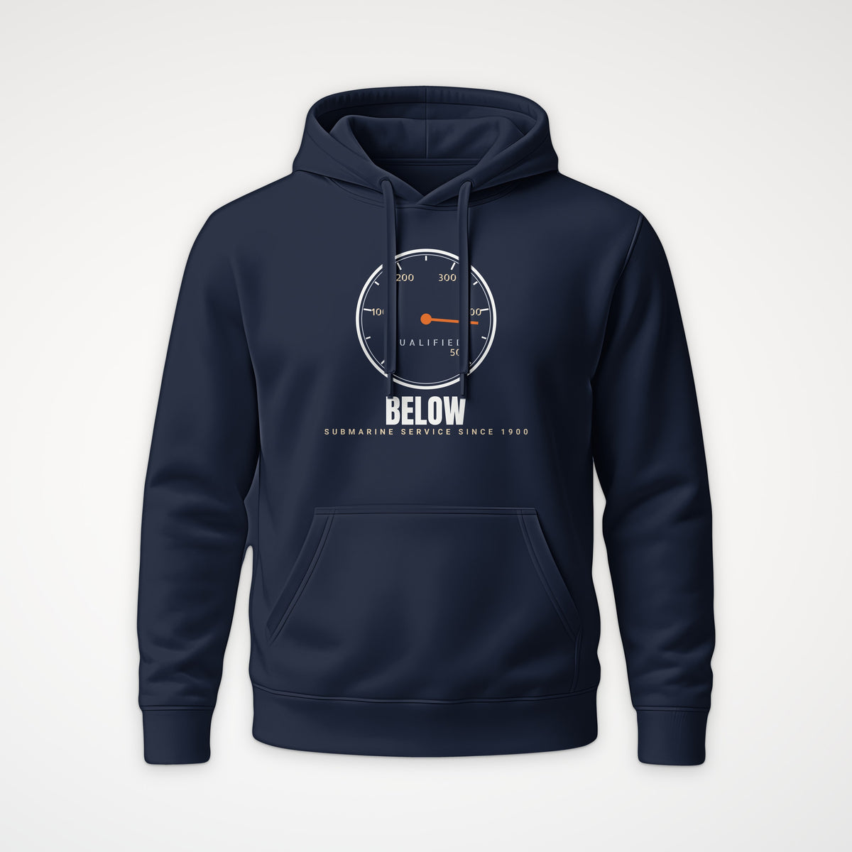 Qualified Below Depth Dial Hoodie in French Navy