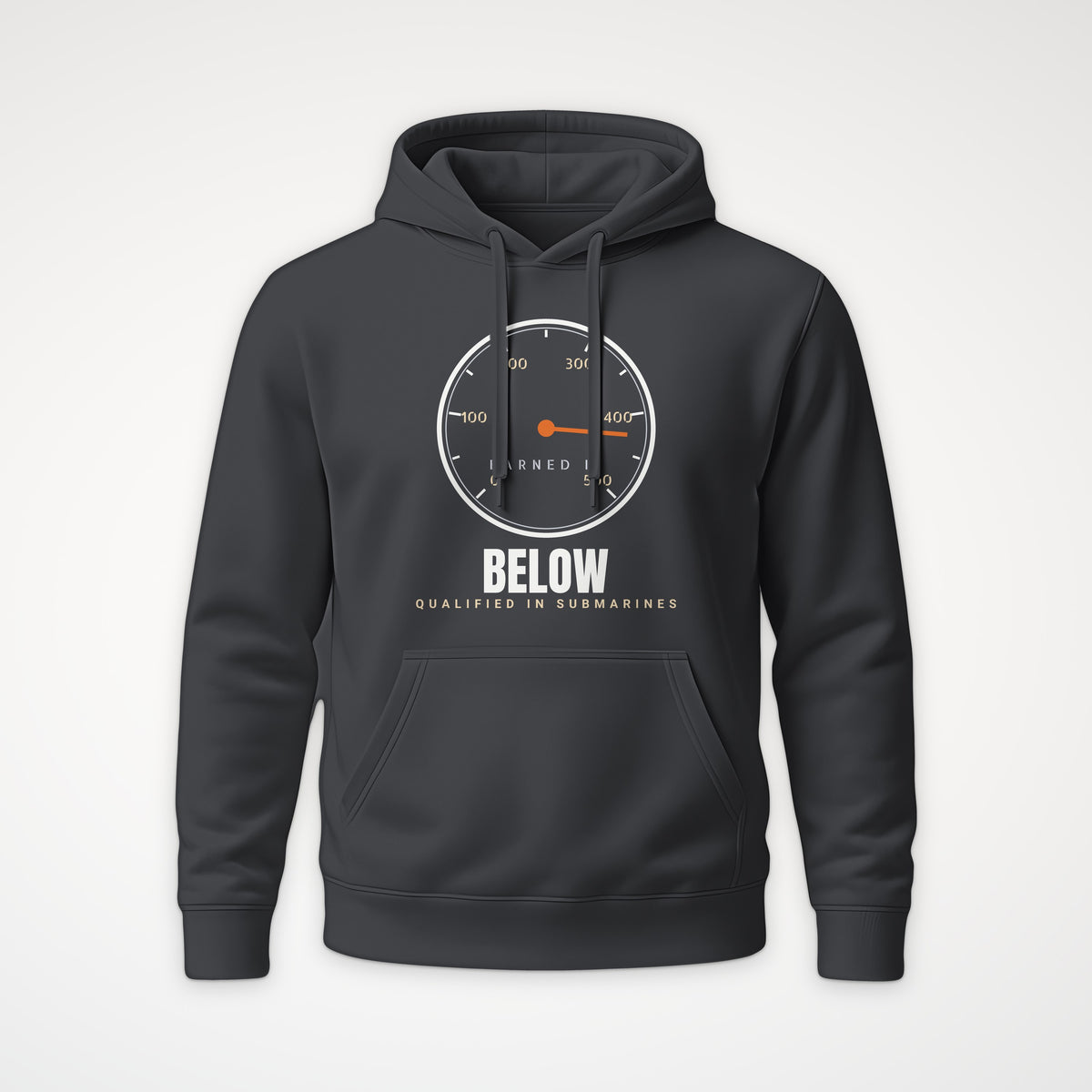 Qualified Below Earned It Hoodie in Anthracite