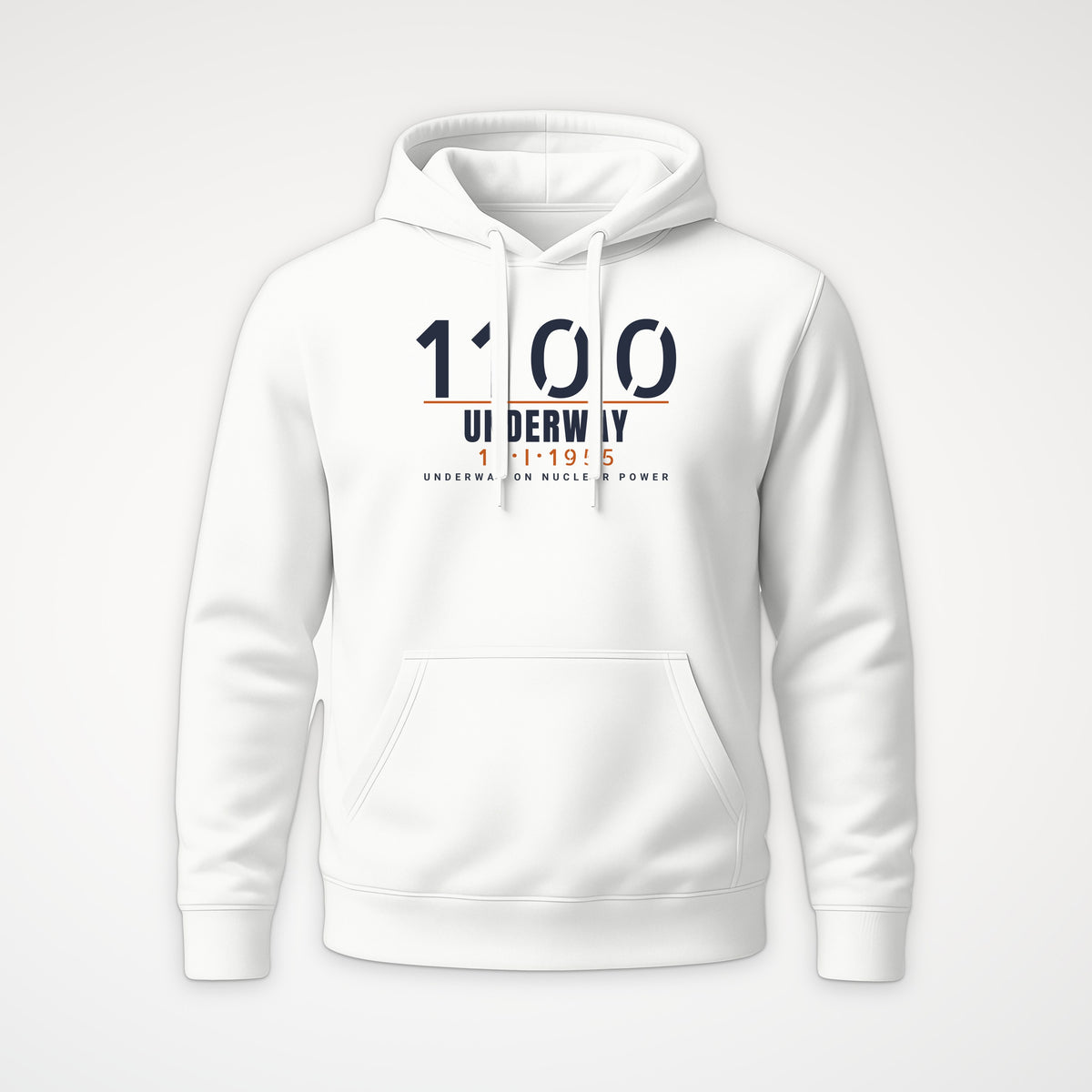Underway on Nuclear Power 1100 Hoodie in White