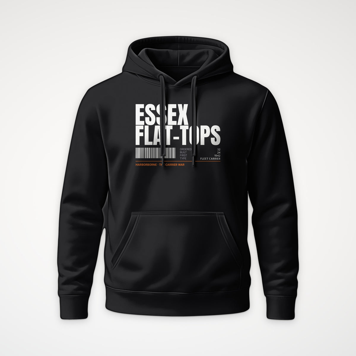 Essex Flat-Tops Tag Hoodie in Black