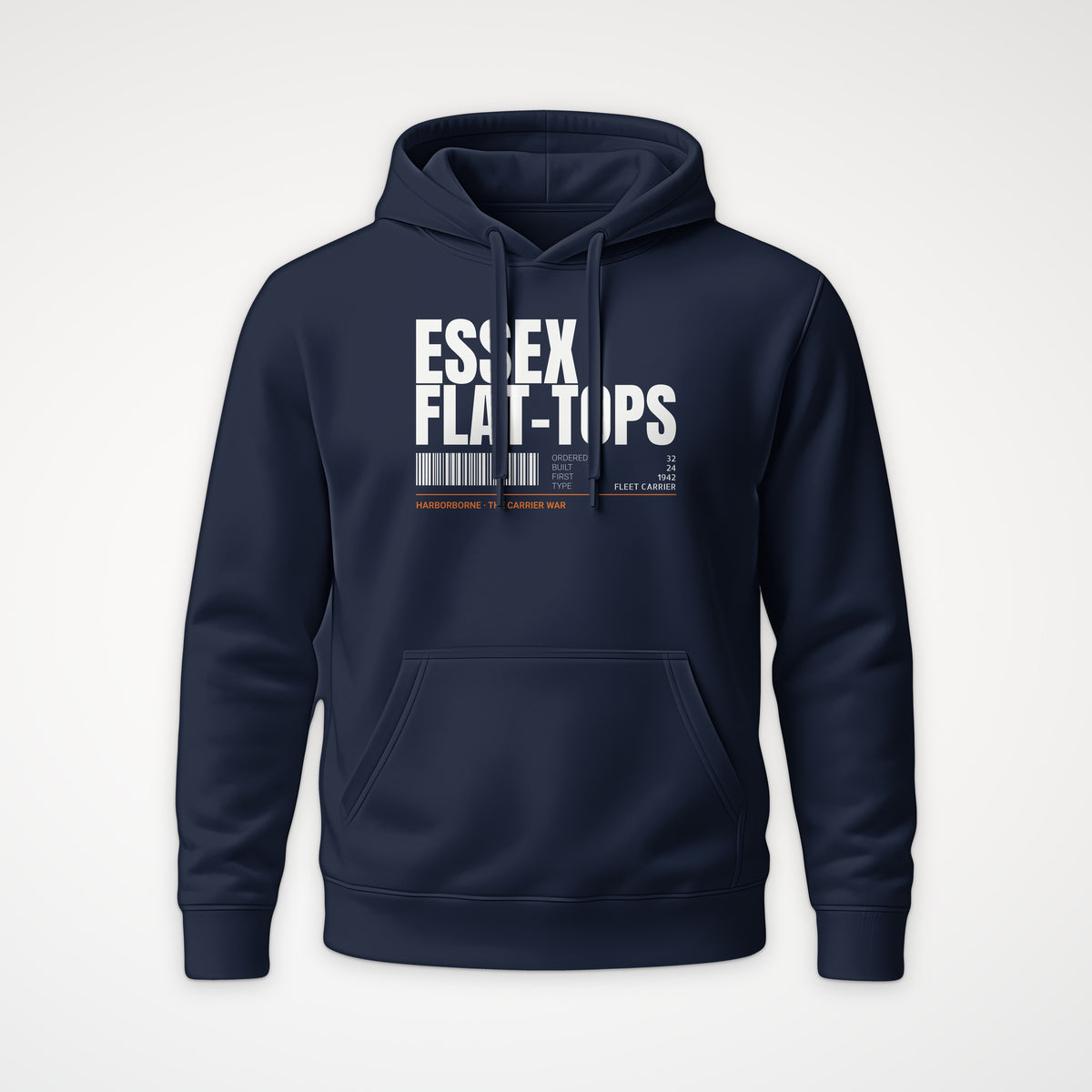 Essex Flat-Tops Tag Hoodie in French Navy