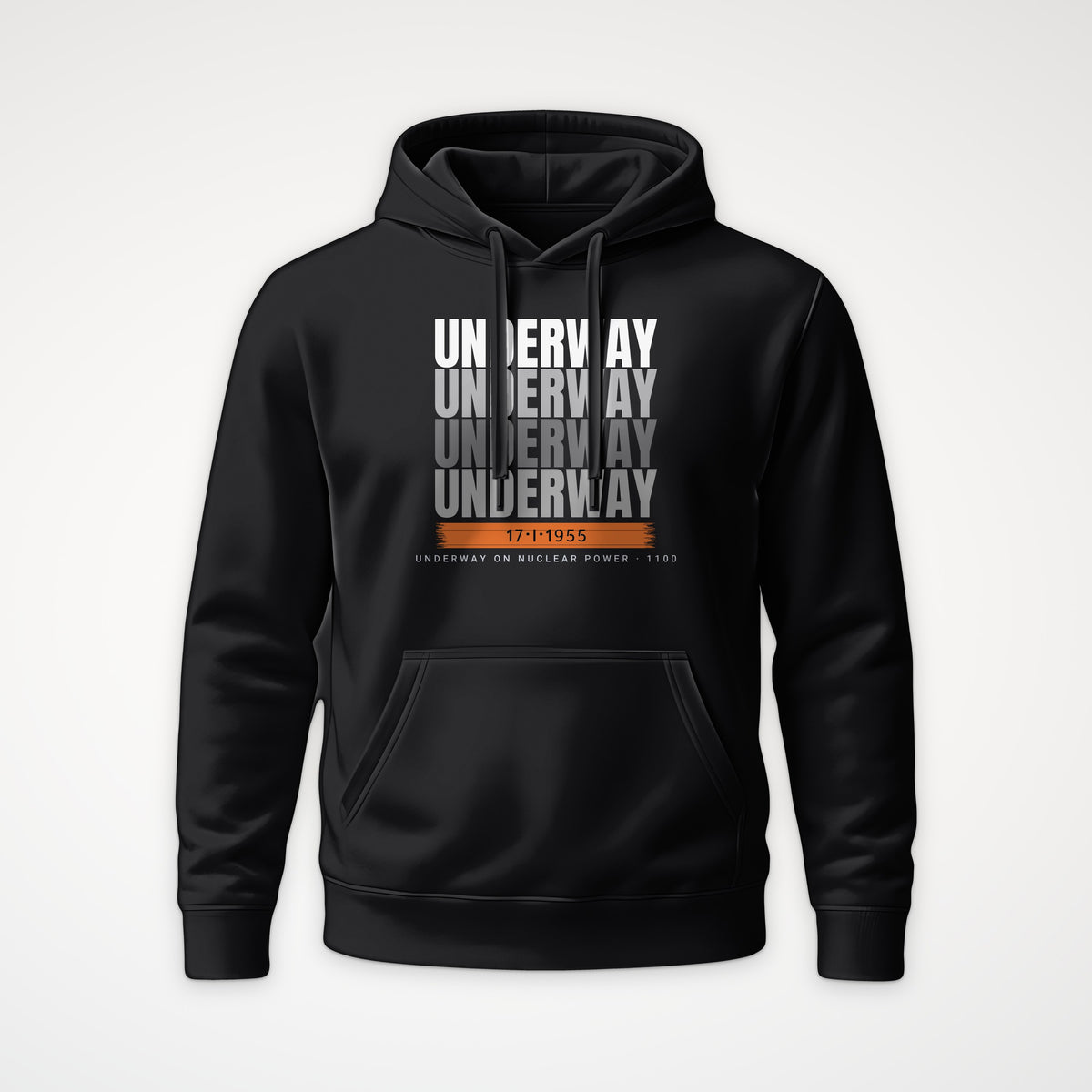Underway on Nuclear Power Echo Hoodie in Black