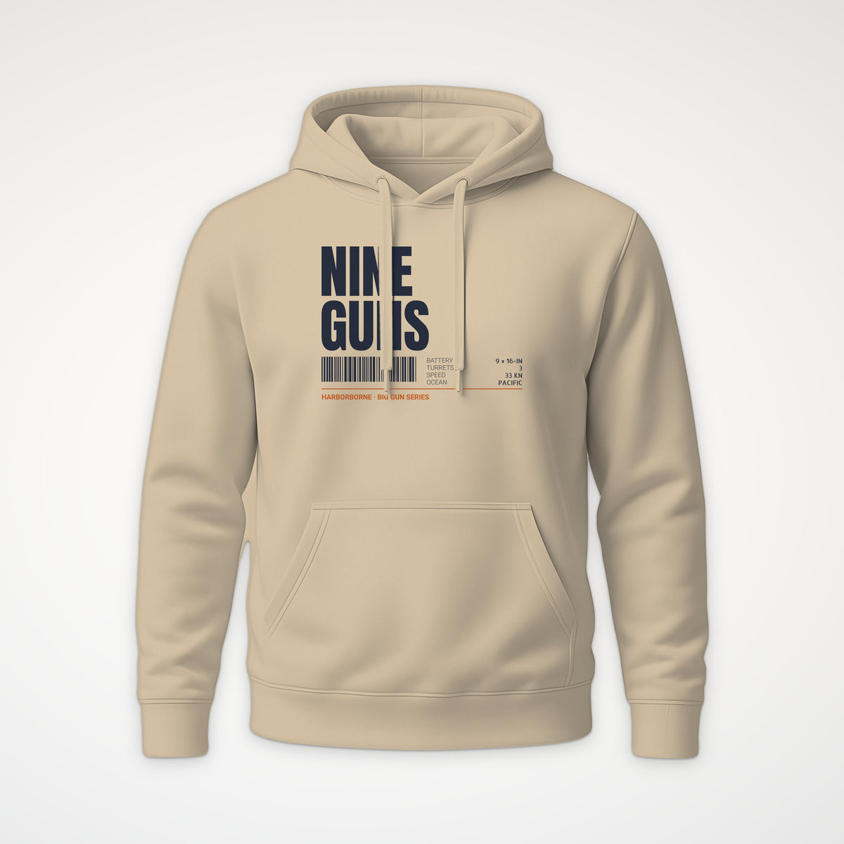 Nine Guns Pacific Tag Hoodie in Desert Dust